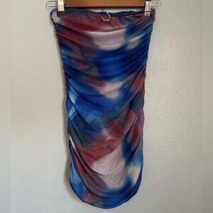 Micah Mini Dress Blue Multi from princess polly